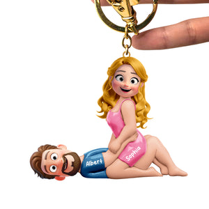 Naughty Couple Keychain - Personalized Gifts For Couples 02naqn150126-Homacus