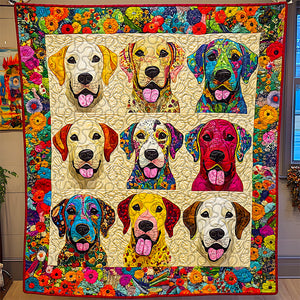 Labrador Retriever Dog Christmas Quilt Bed Set Gifts For Dog Lovers 02HUDT051124-Homacus