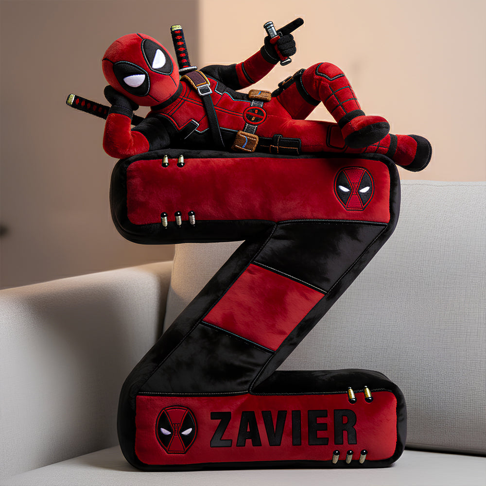 Chaotic Red Antihero Alphabet Letter Pillow - Personalized Gifts For Kids 03NADT101225-Homacus