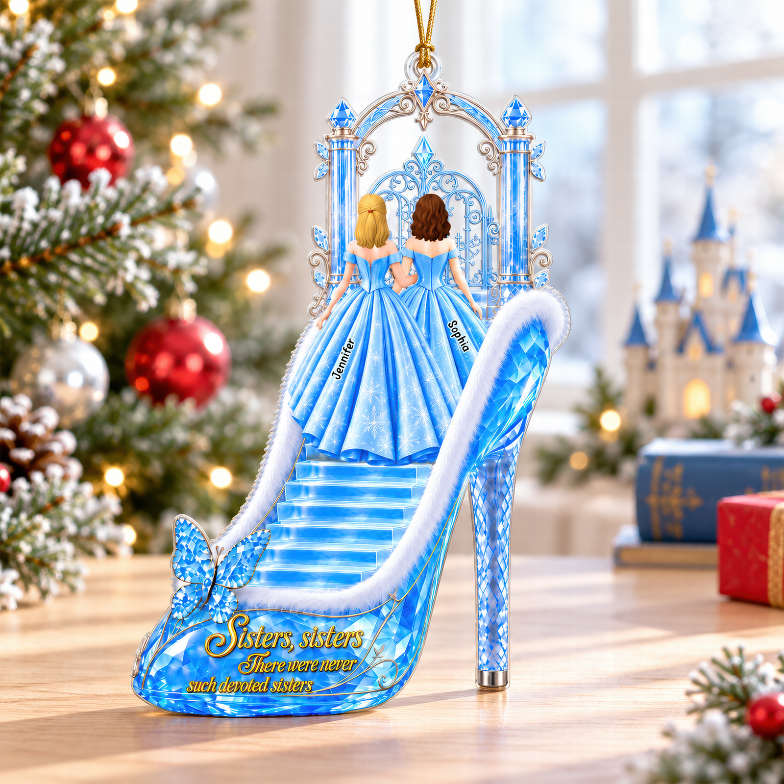 Enchanted Princess Heels Ornament - Personalized Christmas Gift For Sisters 01TTQN081026-Homacus