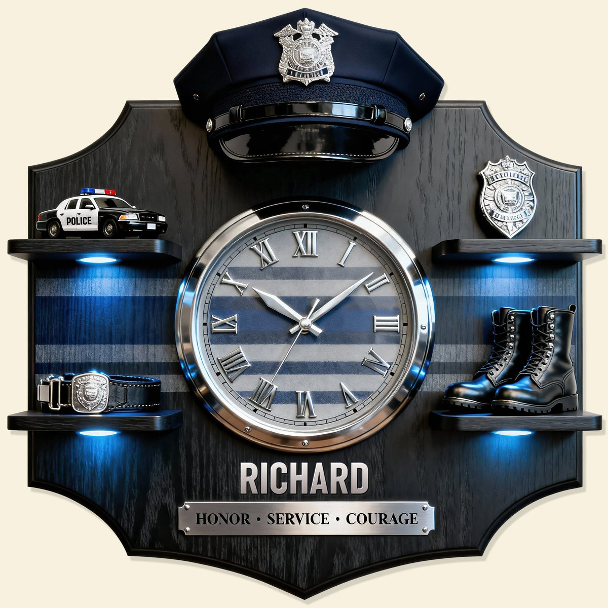 Police Appreciation Acrylic Clock – Personalized Gifts For Police Officers 01toqn271225-Homacus