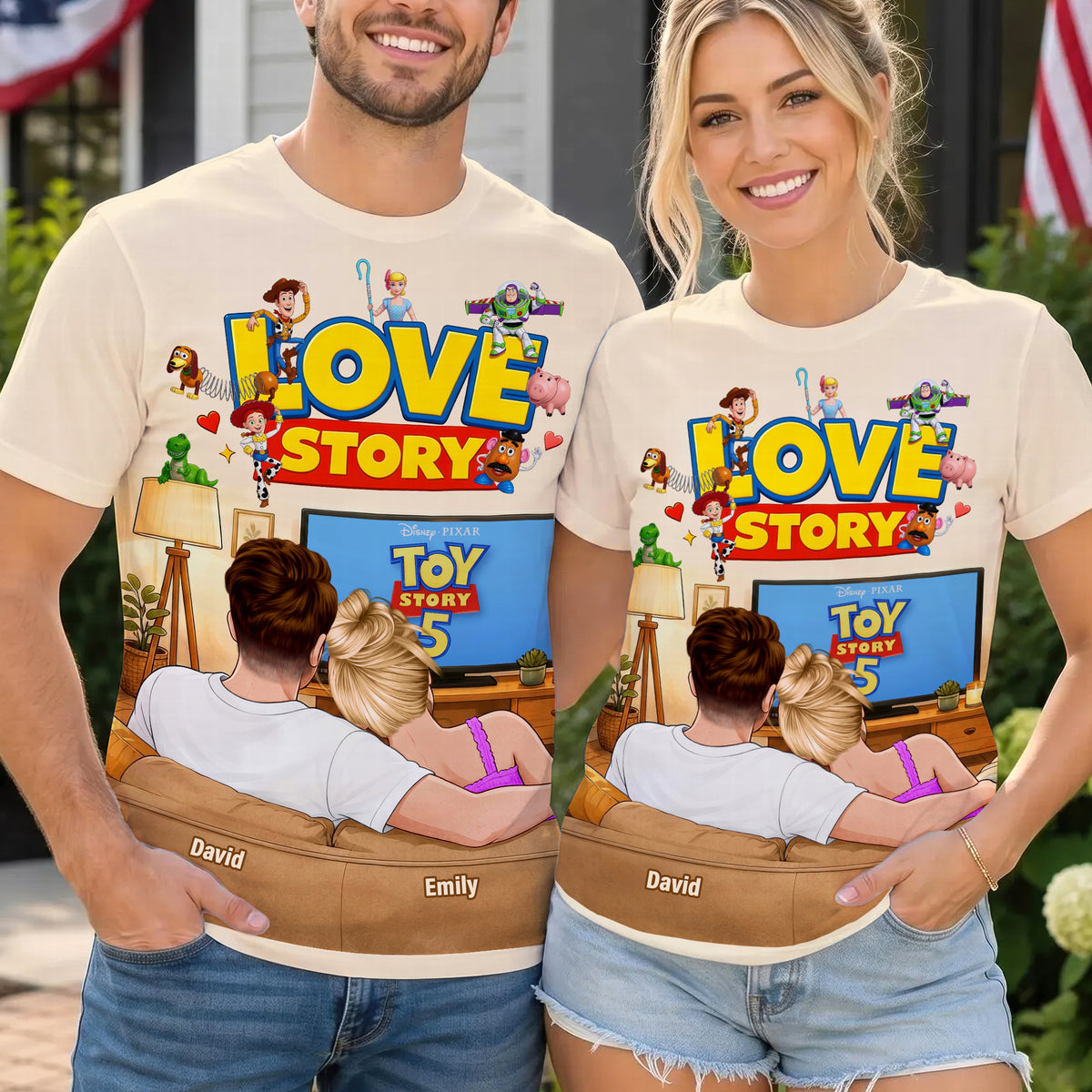 Couple Watching Shirt - Personalized Gifts For Couple 03naqn250626-Homacus