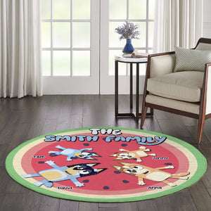 Personalized Gifts For Family Round Rug 02natn130424-Homacus