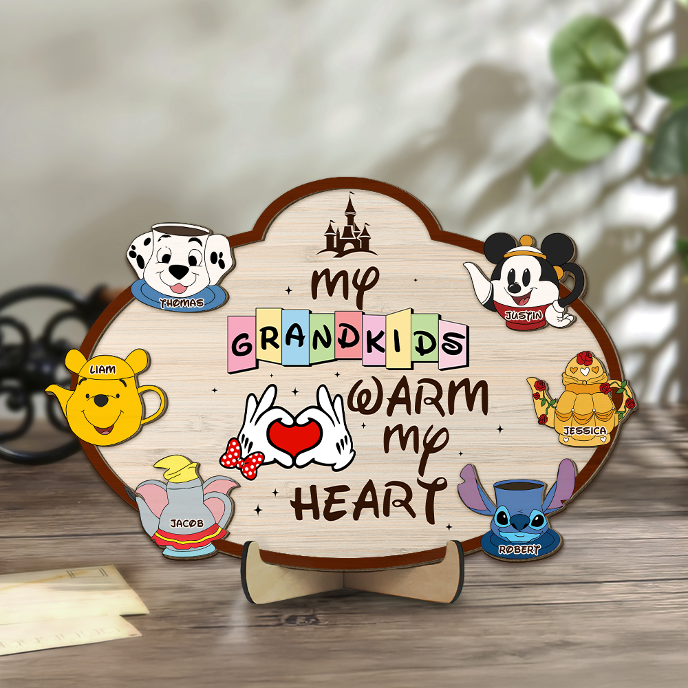 Personalized Gifts For Grandma Wood Sign My Grandkids Warm My Heart 02ohpu190325-Homacus