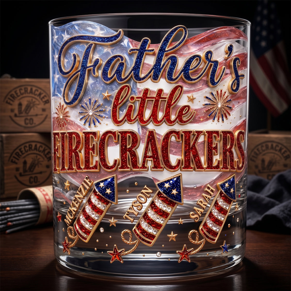 Firecrackers Drinking Glass - Personalized Gifts For Dads 02padt270526-Homacus
