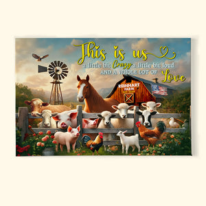 Personalized Gift For Farmer Family Canvas Print, Happy Farm Life 01qhtn131224a-Homacus