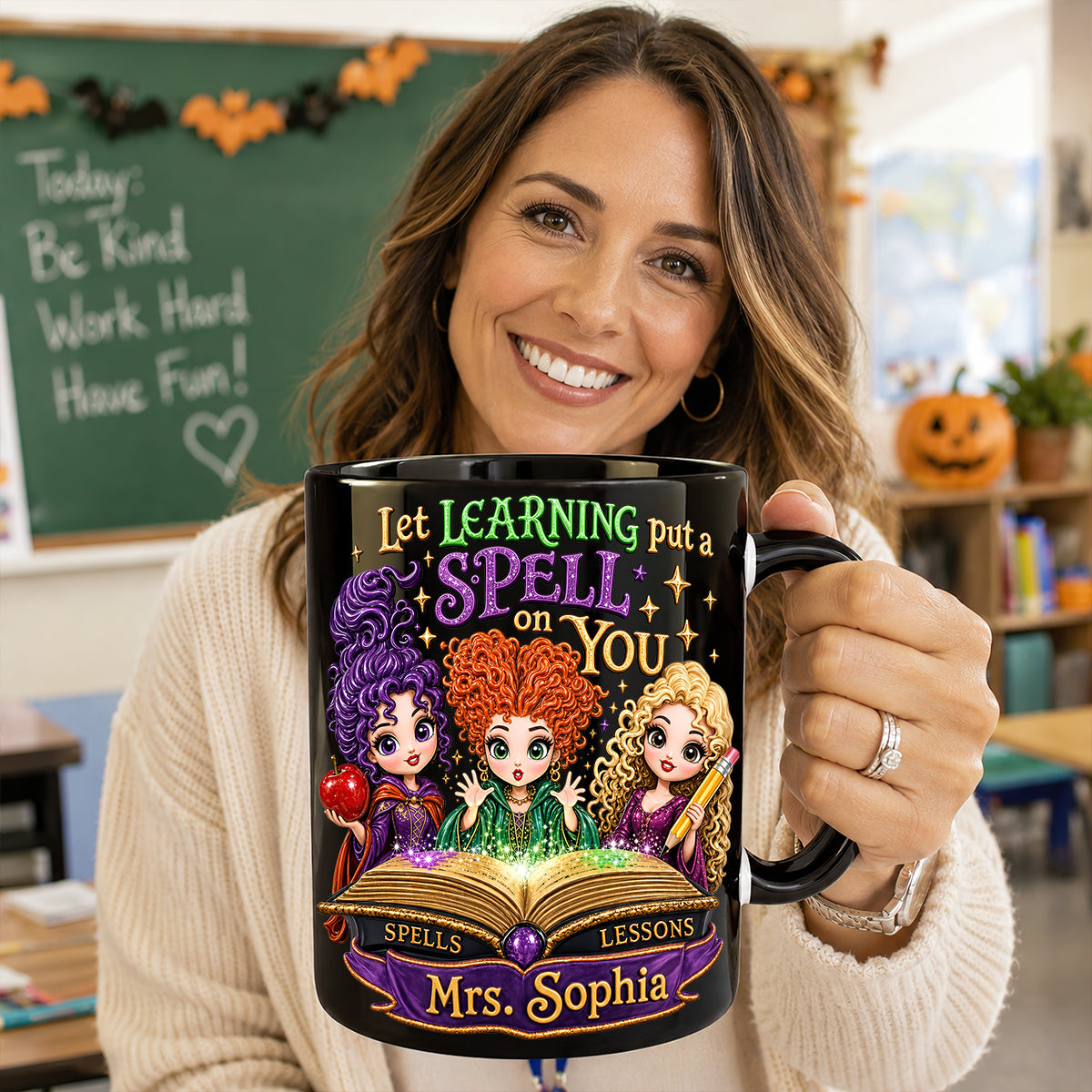 Spooky Witch Spell Accent Mug - Personalized Halloween Gifts 04hudt270826-Homacus
