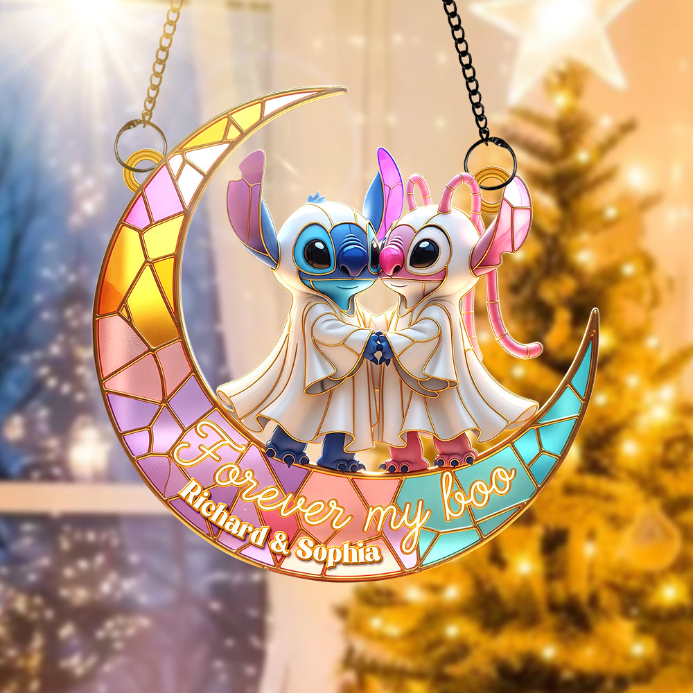 Cartoon Couple Suncatcher Ornament - Personalized Gifts For Couple 03naqn070825-Homacus