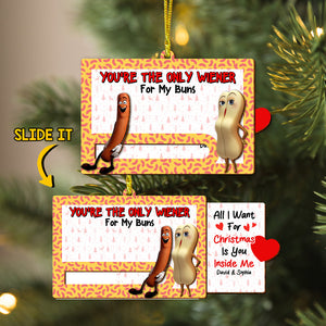 Personalized Gifts For Couple Christmas Wooden Slider Ornament 01ohtn221024-Homacus