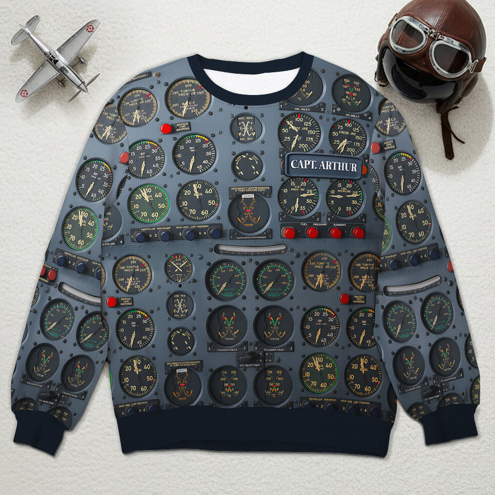 Pilot Control Panel Ugly Sweater - Personalized Christmas Gifts For Pilot 01HULU120925-Homacus