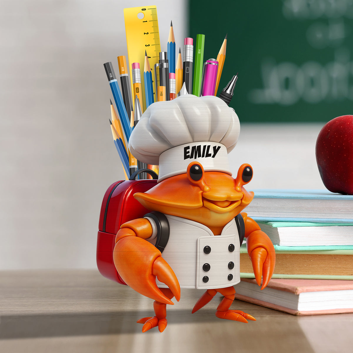 Kid Wooden Pen Holder - Personalized Gifts For Kid 02OHDT260725-Homacus