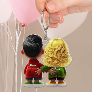 Personalized Gifts For Couple Acrylic Keychain Valentine 03OHLU121224-Homacus