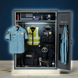 Police Personal Locker Light Box, Personalized Gifts For Police Office, Sheriff, Detective,... 01qhqn221225-Homacus