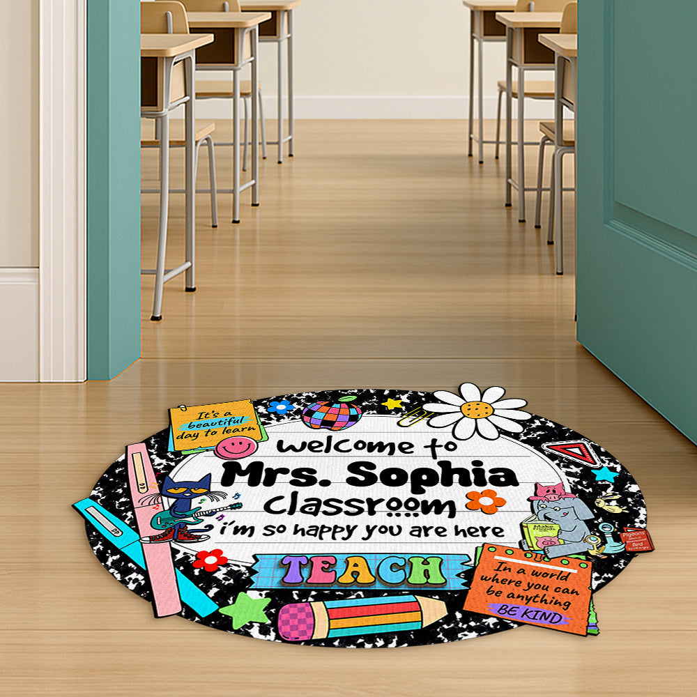 Welcome To Clasroom Doormat - Personalized Gifts For Teachers 01HULU210725-Homacus