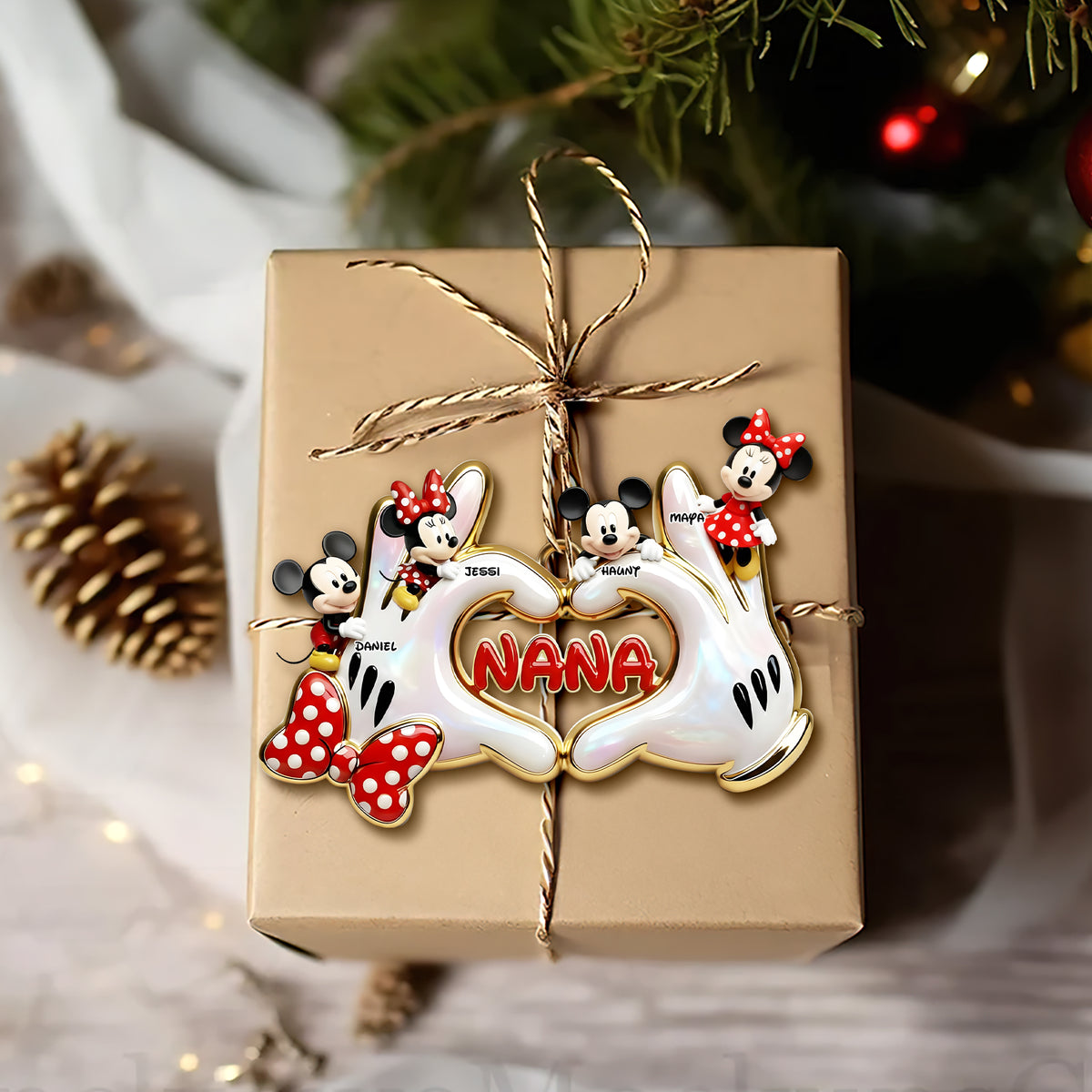 Cute Heart Hands Ornament - Personalized Gifts For Grandma & Mom 06QHLU161025-Homacus