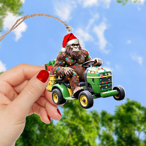 Personalized Christmas Gifts, Big Foot And Lawn Tractor Ornament 04OHQN260924-Homacus