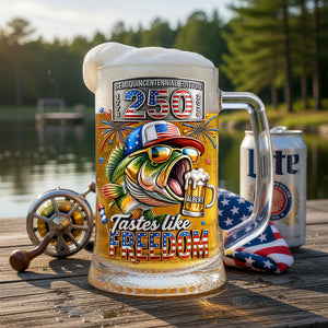 Badass Fish Freedom Party Beer Glass - Personalized Gifts For Fishing Lovers 06QHQN050626-Homacus