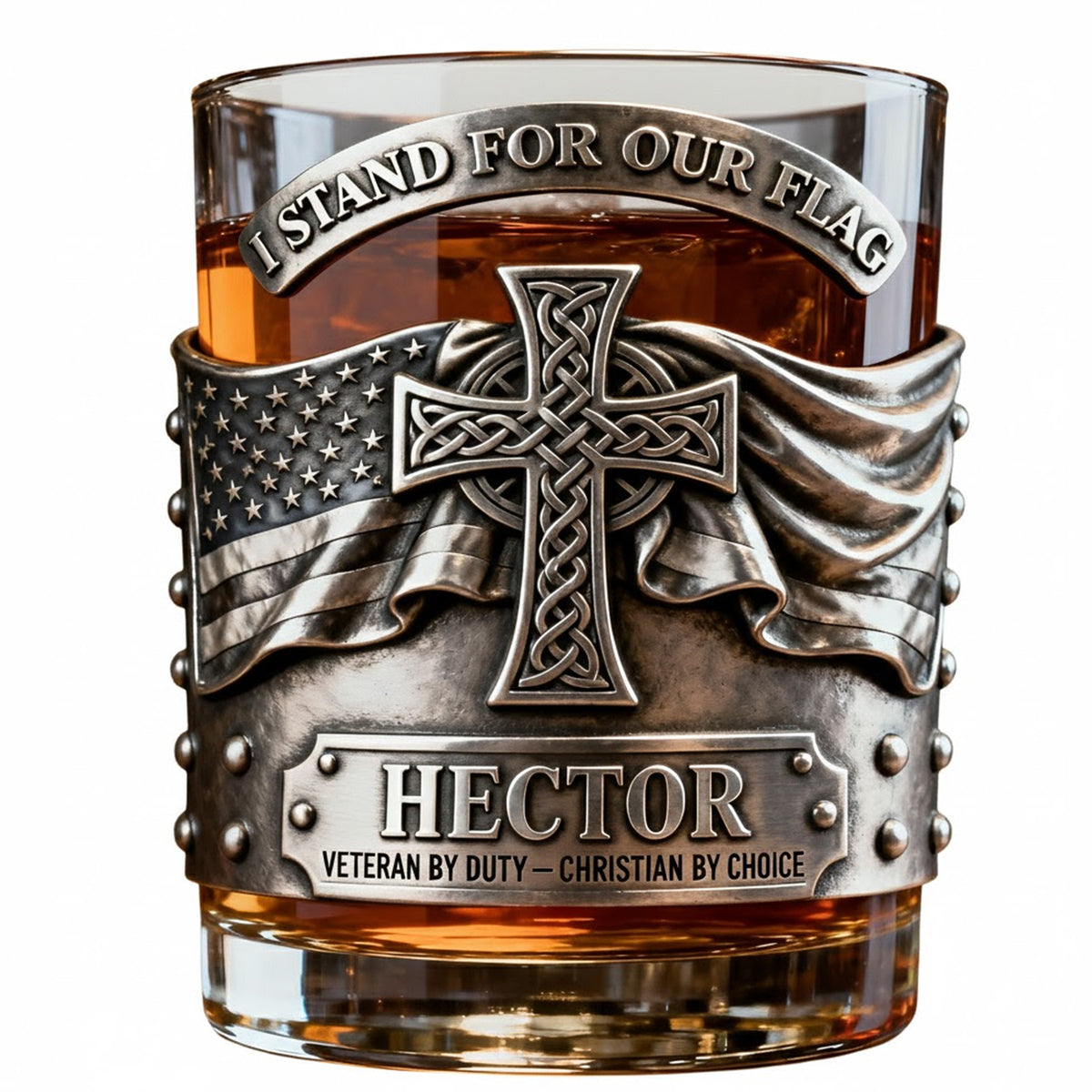 Veteran 11oz Round Glass - Personalized Gifts For Veteran 04totn060126-Homacus