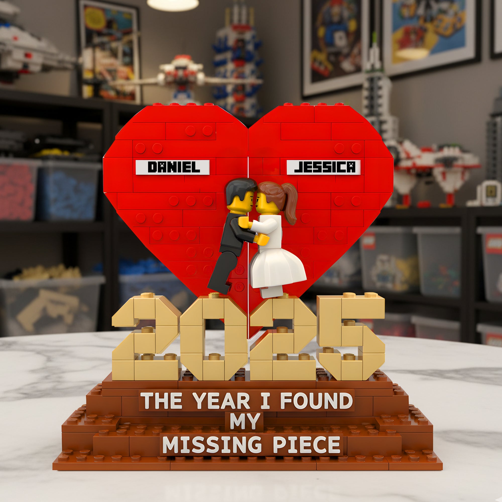 Kissing Couples Acrylic Plaque - Personalized Anniversary Gifts For Couples 01HYLU051125-Homacus