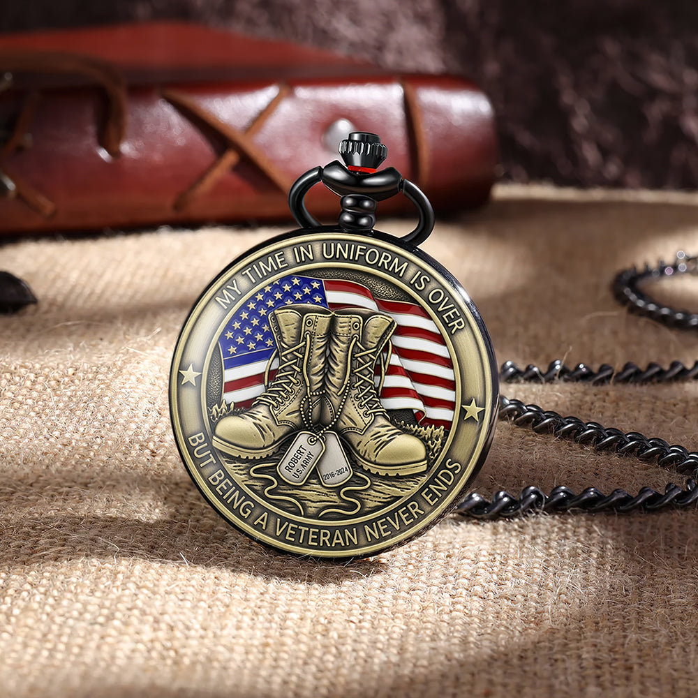 Proud To Have Served Pocket Watch - Personalized Gifts For Veteran 04qhqn110625-Homacus