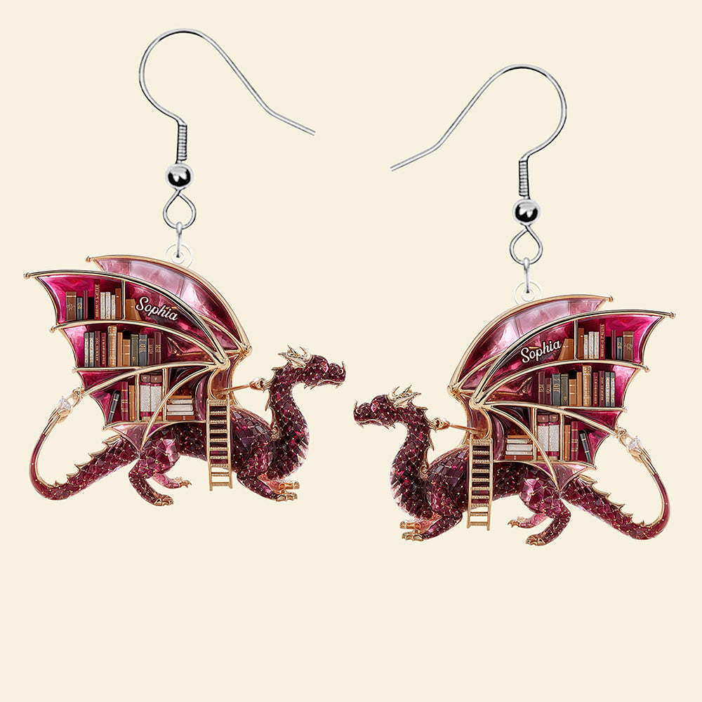 Mystical Book Acrylic Earrings- Personalized Gift For Book Lovers 02TGQN140625-Homacus