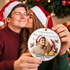 Couple Love Christmas Ornament - Custom Photo Gifts For Couple 08hulu161026-Homacus