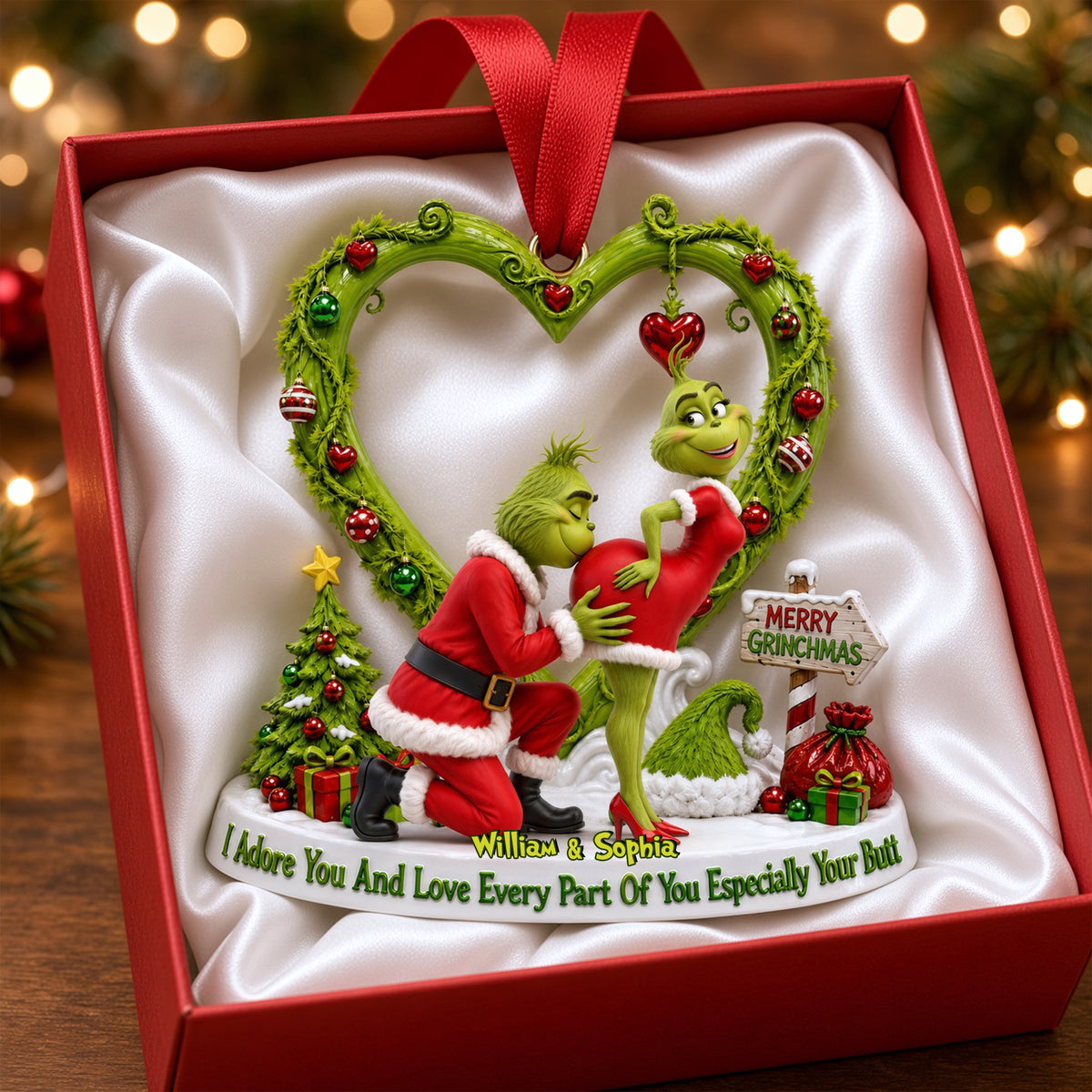 Festive Trouble Couple Ornament - Personalized Christmas Gifts For Couple 06ohlu150926-Homacus