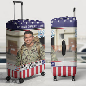 Custom Photo & Branch Gifts For Military Service Members, Personalized Veteran Luggage Cover 04qhqn010824-Homacus