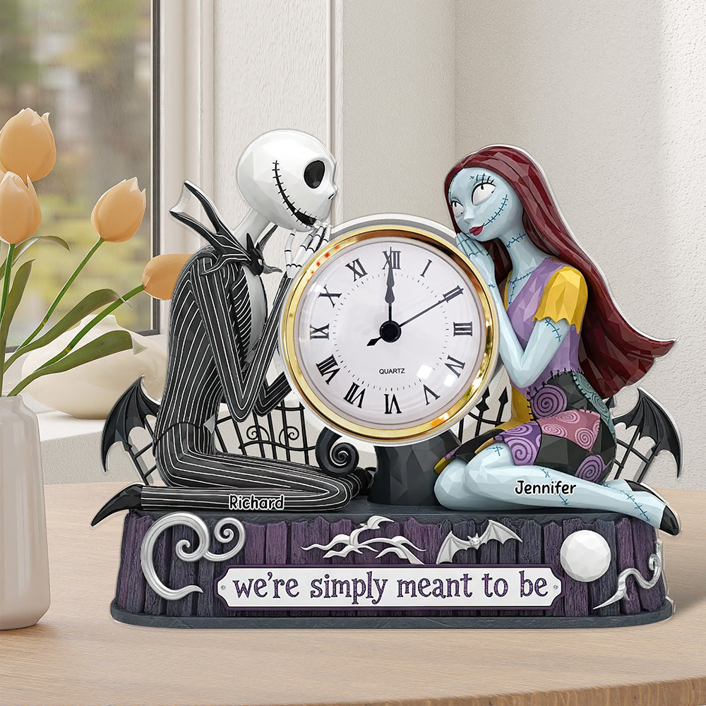Spooky Couple Desk Clock Plaque - Personalized Gifts For Couple 03ohqn020625-Homacus