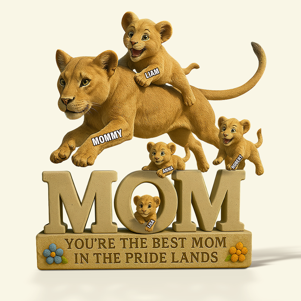 Personalized Gifts For Mom Plaque, Lion Fans 05tgpu150425-Homacus
