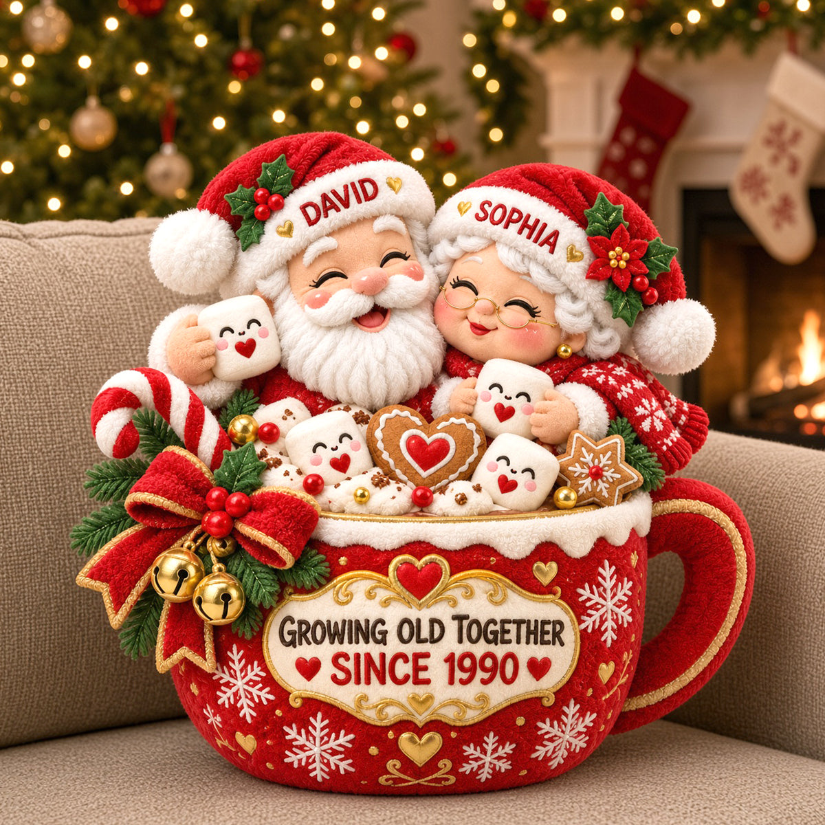 Growing Old Together Pillow - Personalized Christmas Gifts For Couple 04totn211026-Homacus