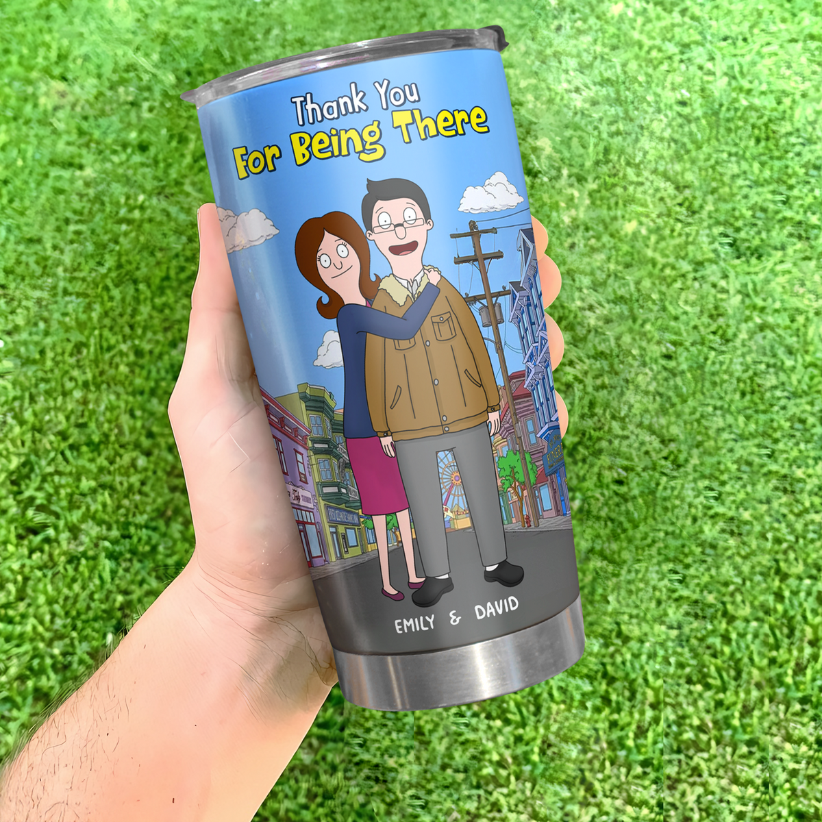 Personalized Gifts For Couple Tumbler 03tgpu060325hg Thank You For Being There-Homacus