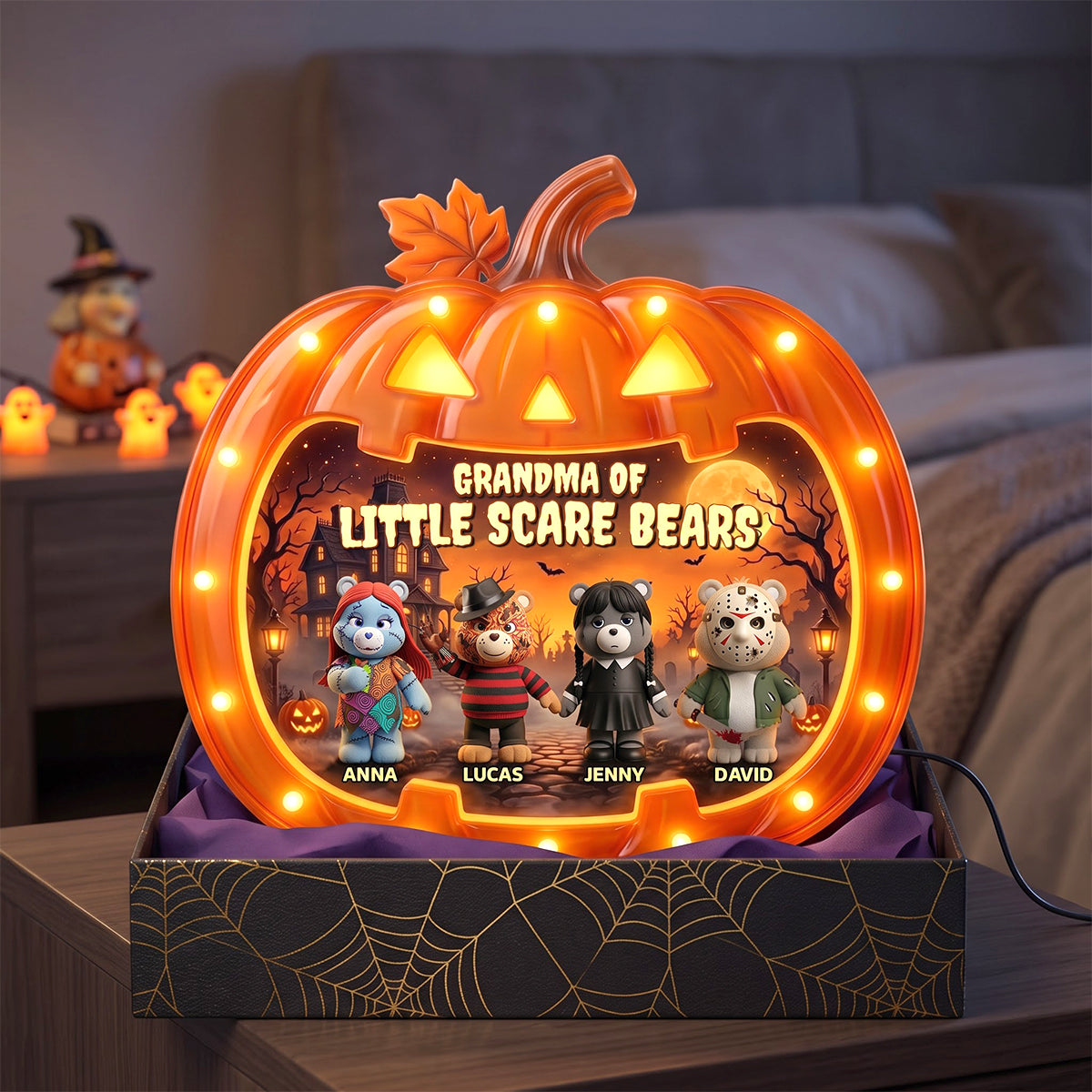 Haunted Crew Halloween Light Box - Personalized Gift For Grandma 02NATN150826