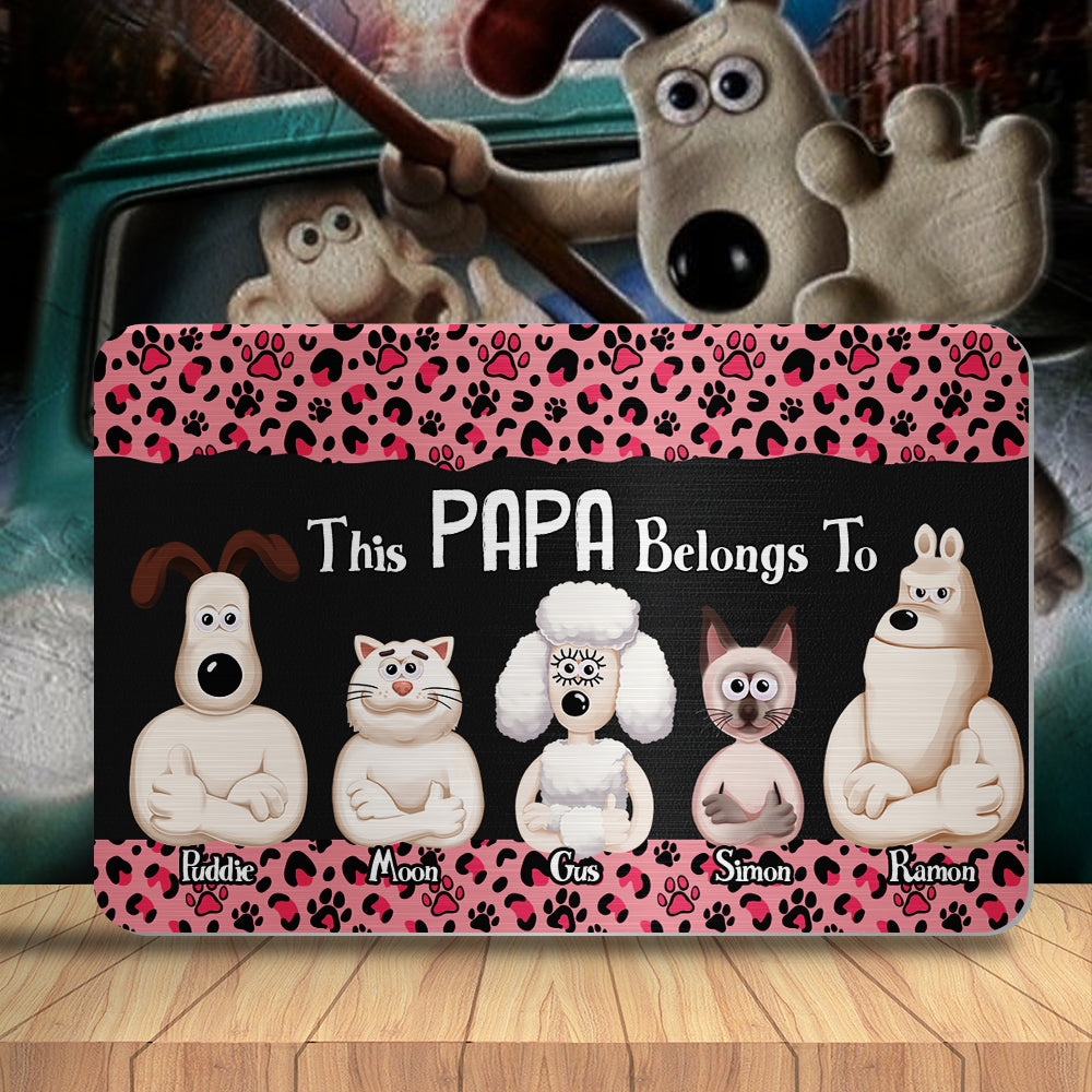 Personalized Gifts For Dad Aluminum Wallet Card Dad With Furry Babies 02KALU210125PA-Homacus