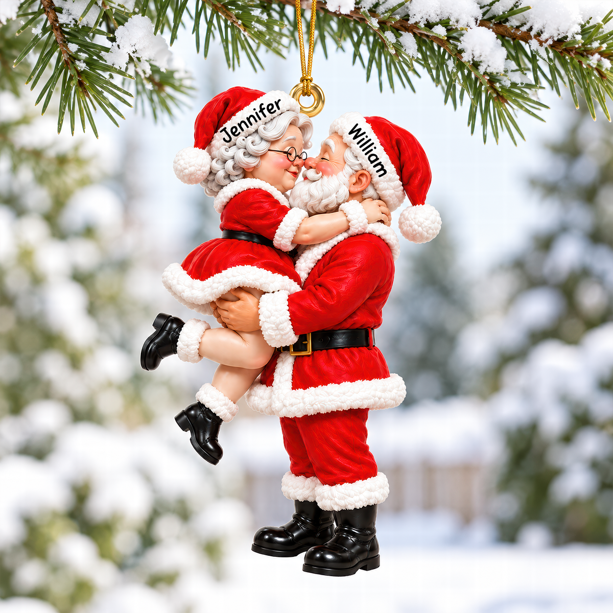 Old Couple Christmas Ornament - Personalized Gifts For Couple 05tyqn091026-Homacus