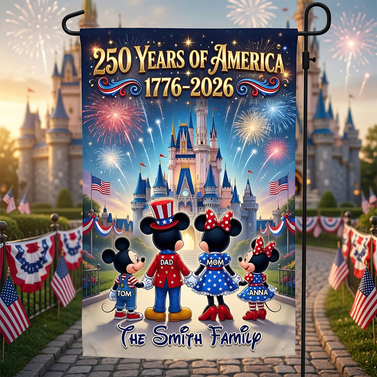 Patriotic Family Garden Flag - Personalized Gifts For Family 04TYDT030626