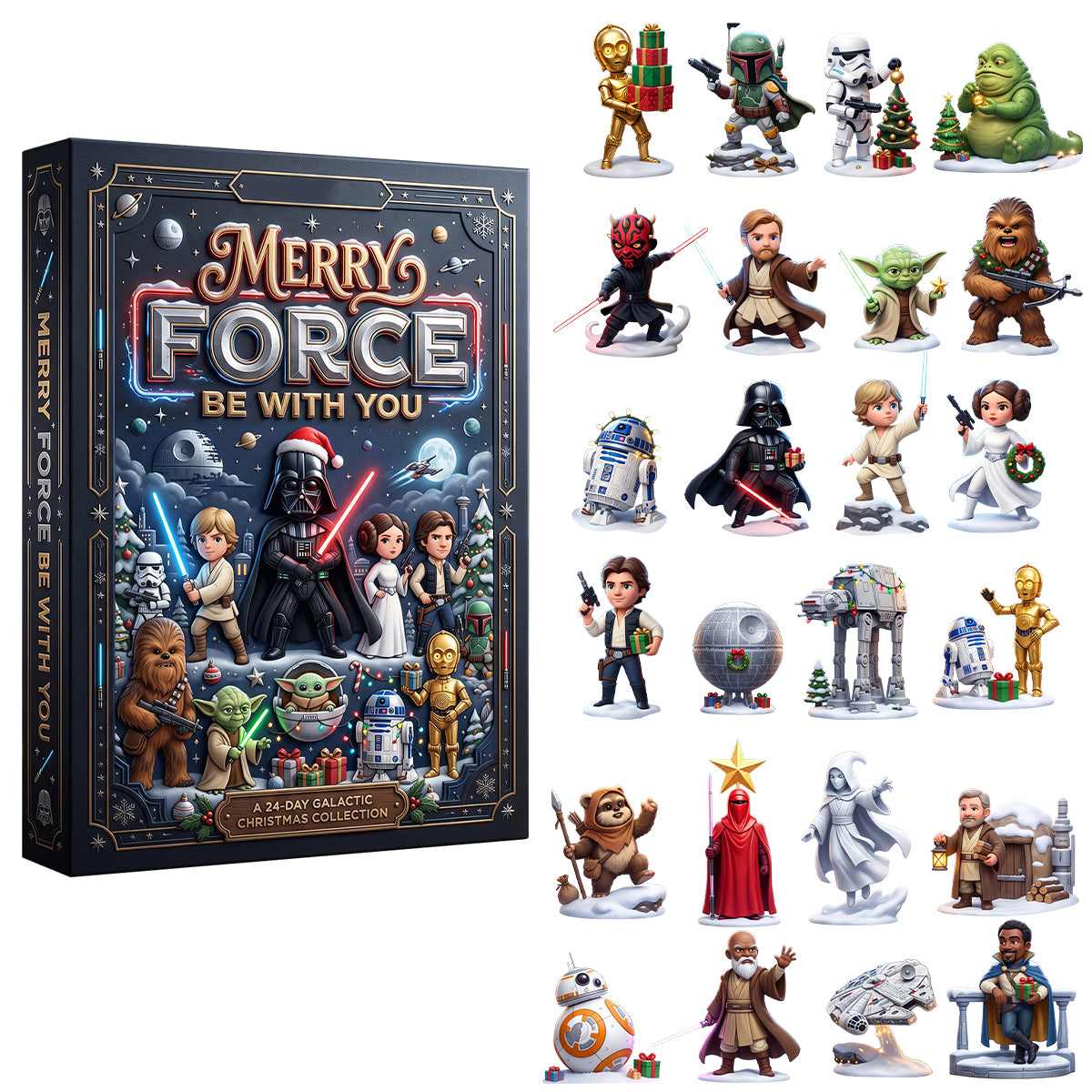 Merry Christmas Advent Calendar Blind Box - Personalized Gifts For Cosmic Lovers 01patn300926