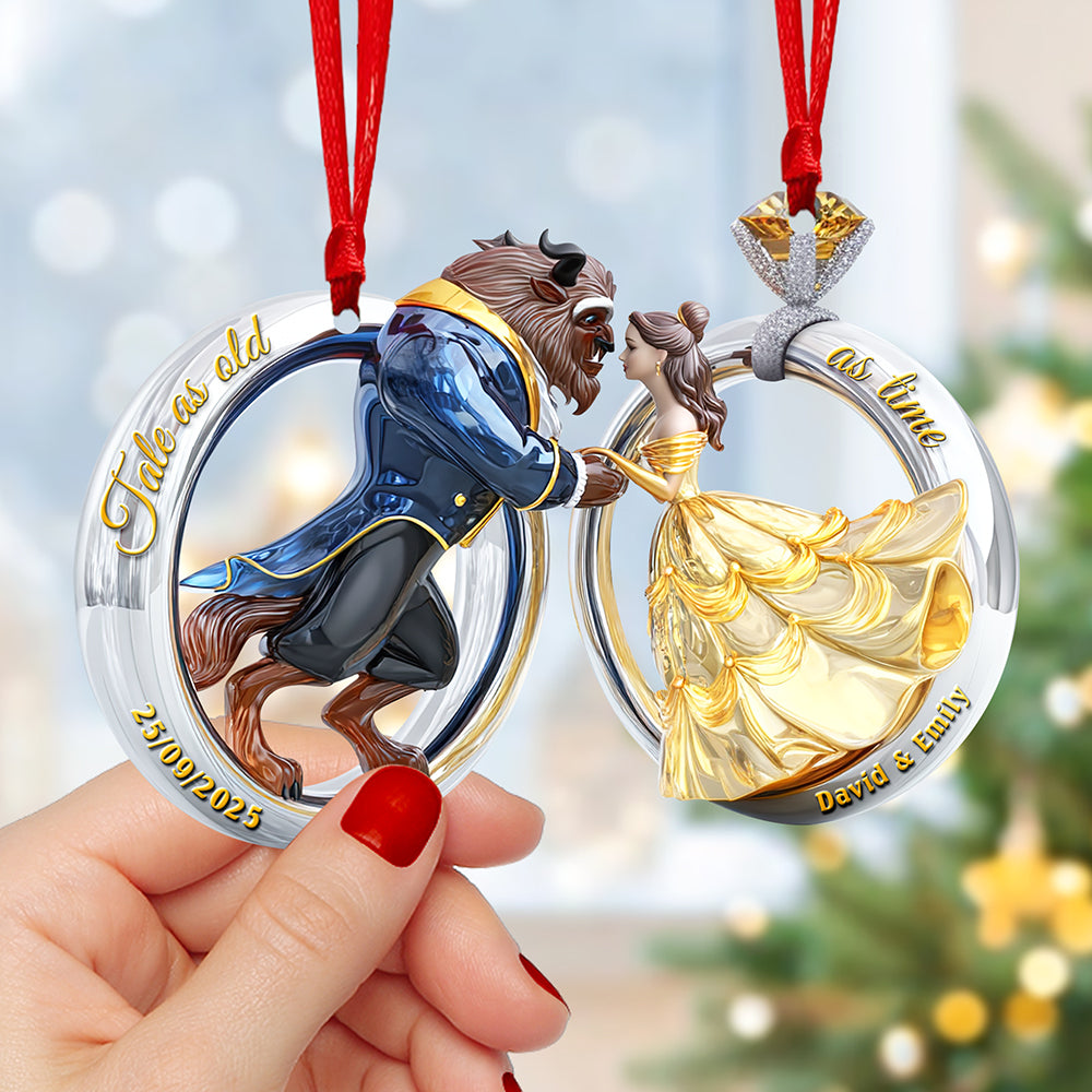 Fairy Tale Couple Christmas Ornament - Set Of 2 Personalized Gifts For Couple 01tgqn180825-Homacus