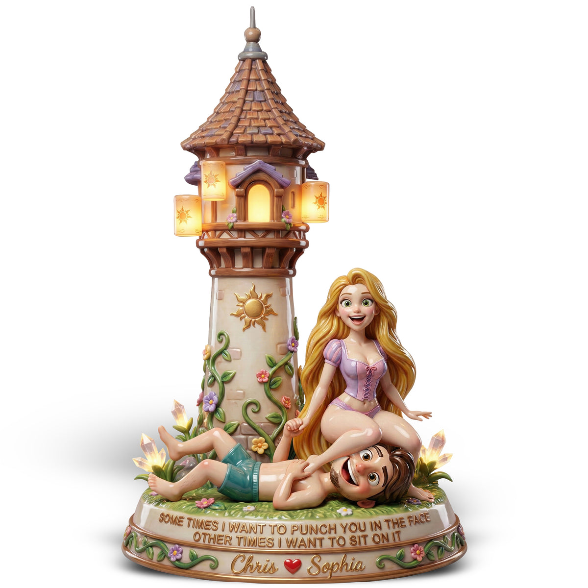 Playful Love Story Acrylic Plaque - Personalized Gifts For Couple 06QHQN230126-Homacus