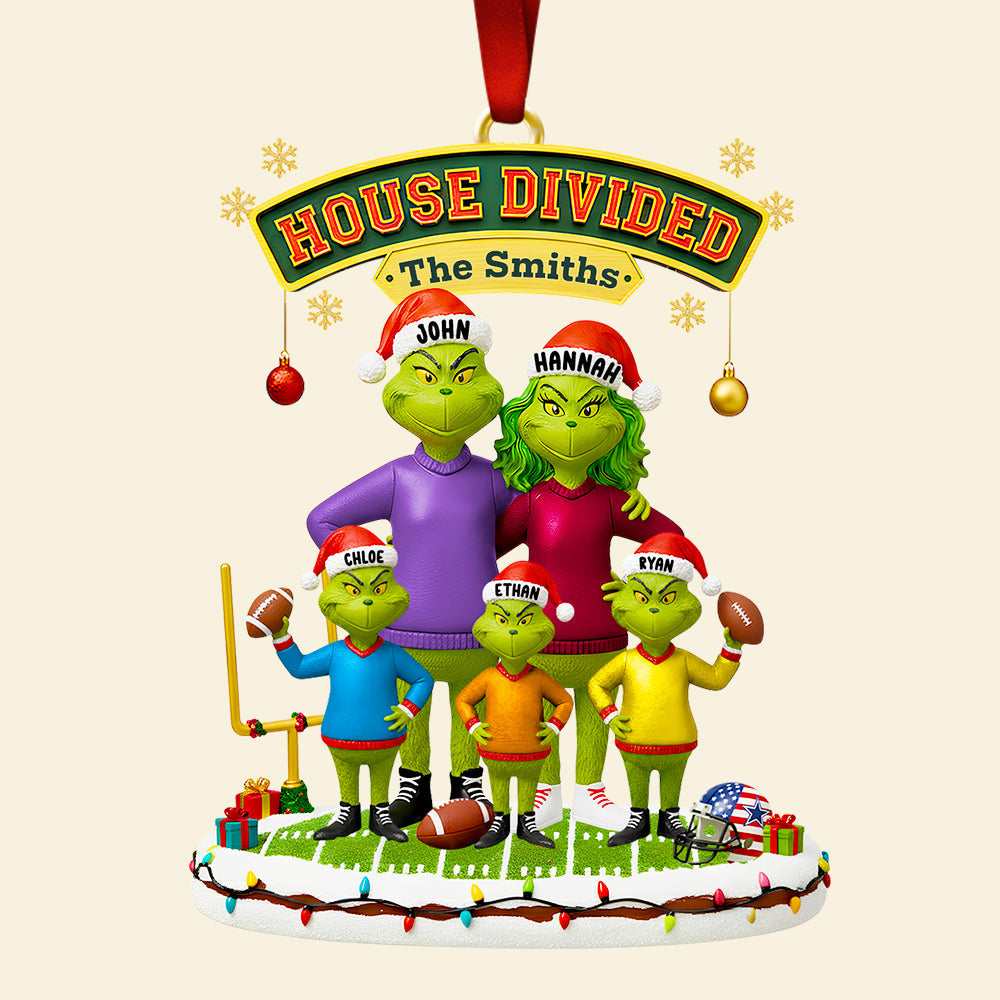 House Divided Family Christmas Ornament Personalized Gifts For Family 02HUDT031025-Homacus