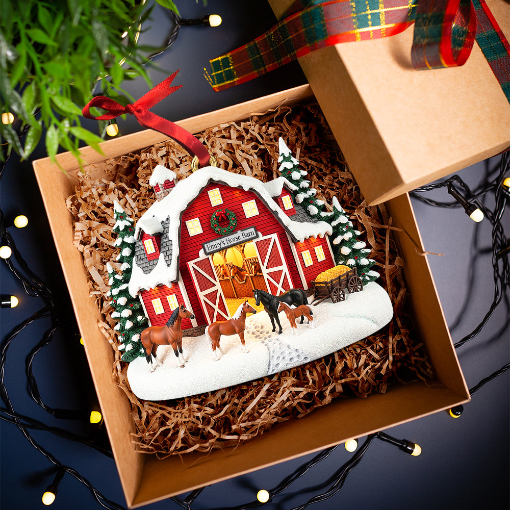 Farm Style Christmas Ornament – Personalized Gifts for Horse Lovers 04hyqn070825-Homacus