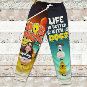 Personalized Gifts For Mom 3D Sweatpants Life Is Better With Dogs 03XQLU270225PA-Homacus