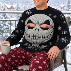 Naughty Skull Knitted Ugly Sweater - Personalized Funny Gifts For Him 02huqn121026-Homacus