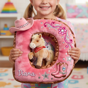 Cowgirl Alphabet Initial Letter Pillow - Personalized Gifts For Horse Lovers 03naqn111225-Homacus