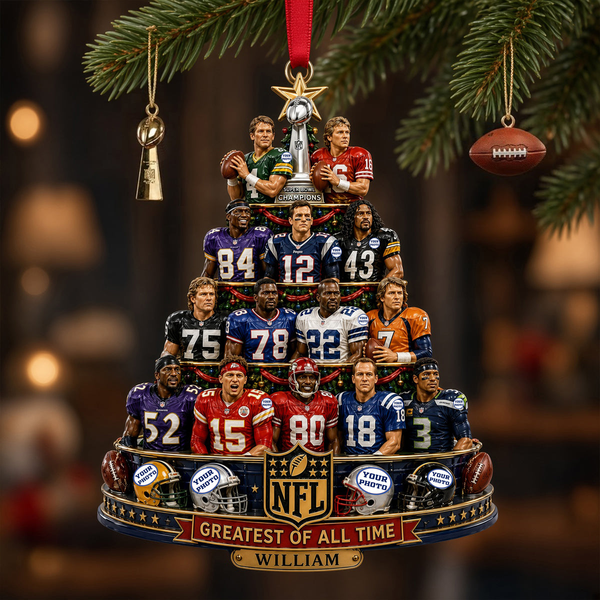 Legends Beyond Gridiron Christmas Ornament, Personalized Gifts For Sport Lovers 02qhlu310826-Homacus