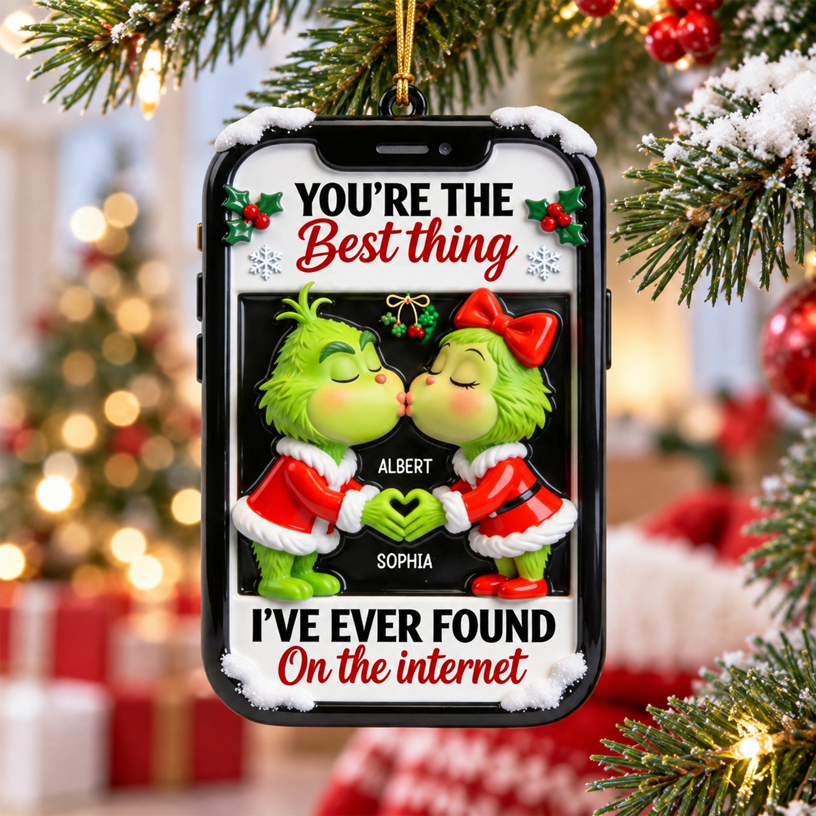 Adorable Couple Christmas Ornament - Personalized Gifts For Couple 04toqn150926-Homacus