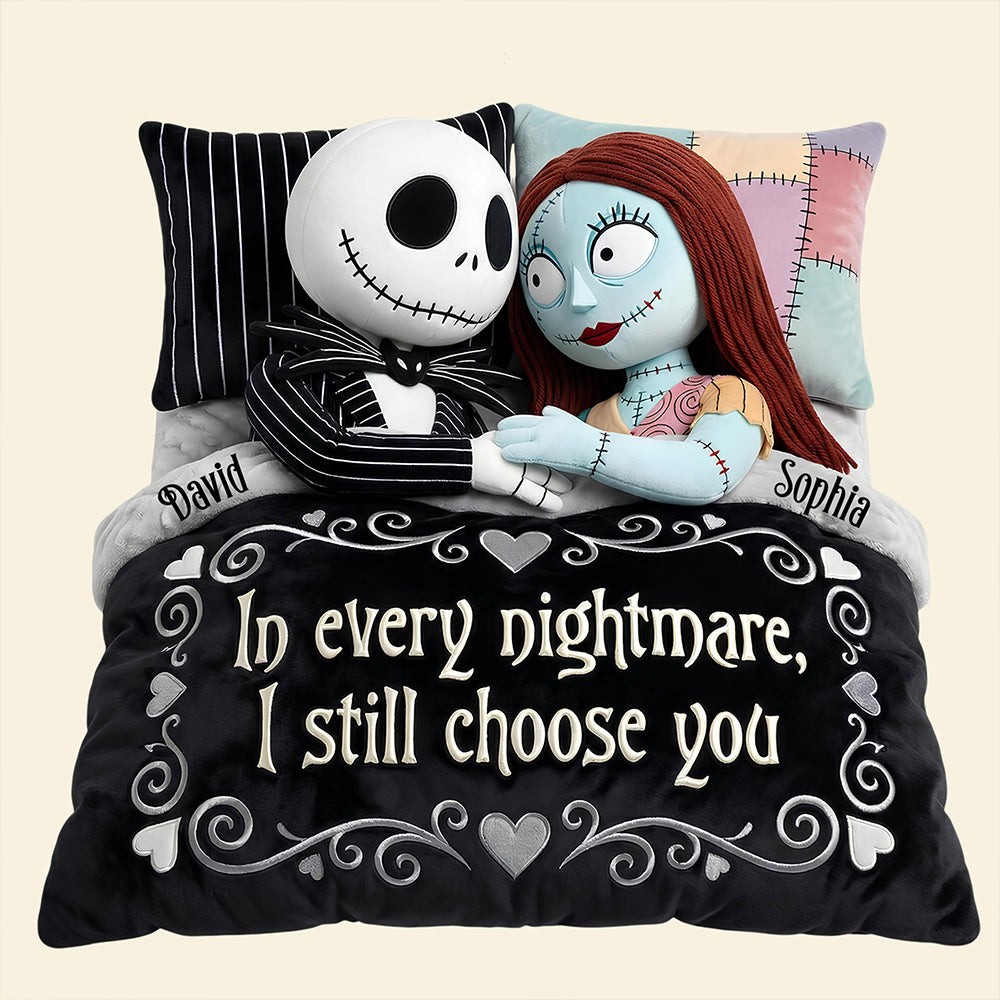 Gothic Love Couple Pillow Personalized Gifts For Couple 01OHDT161225-Homacus