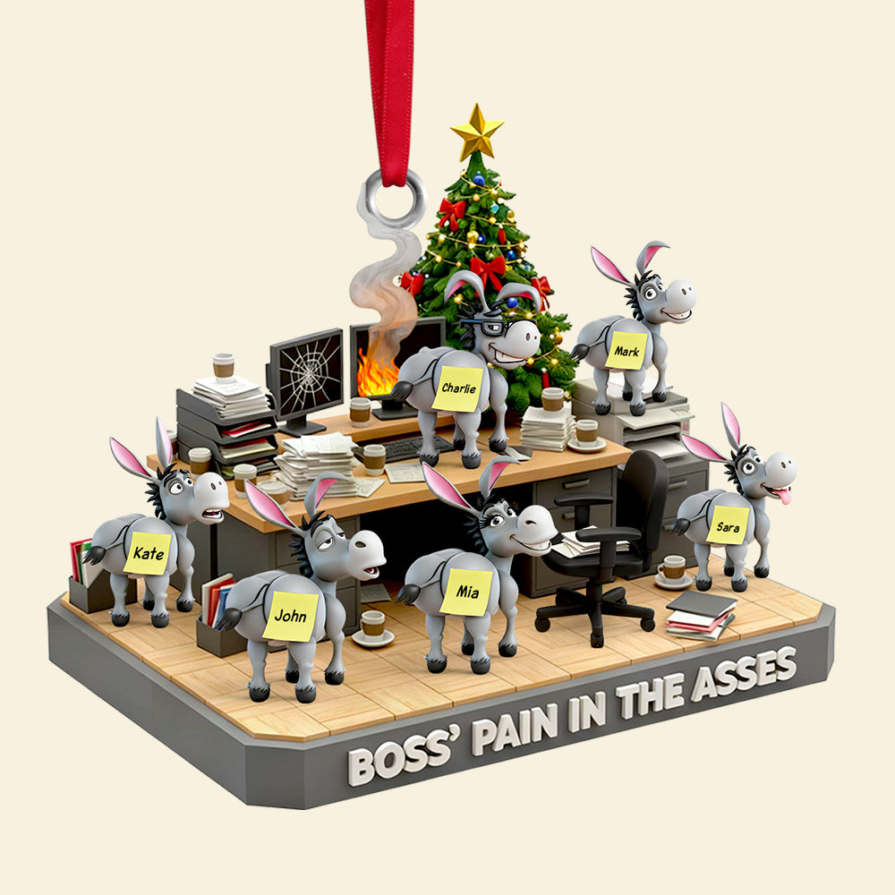 Boss’s Donkey Squad Christmas Ornament Personalized Gifts for Coworkers 02QHDT221025-Homacus