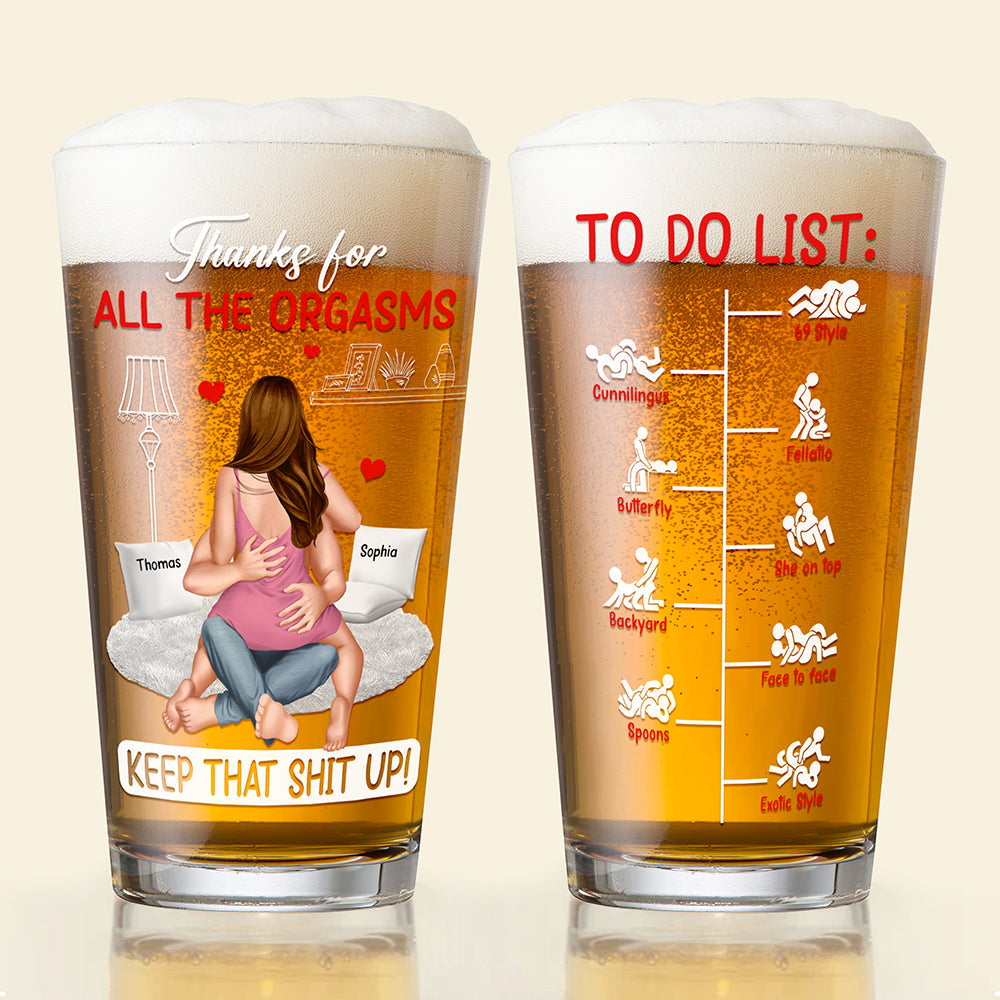 Naughty Couple Beer Glass - Personalized Gifts For Couple 01ohqn120525hh-Homacus