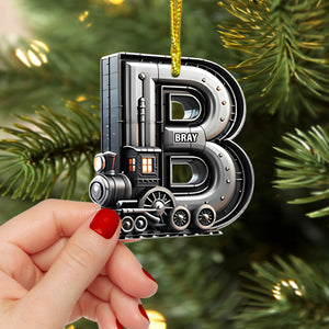 Custom Alphabet Letter Gifts For Train Lovers Christmas Ornament 05xqtn231024-Homacus